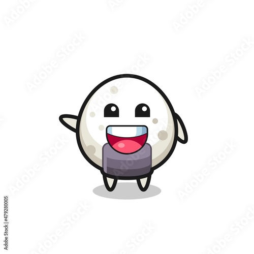 happy onigiri cute mascot character