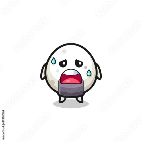 the fatigue cartoon of onigiri