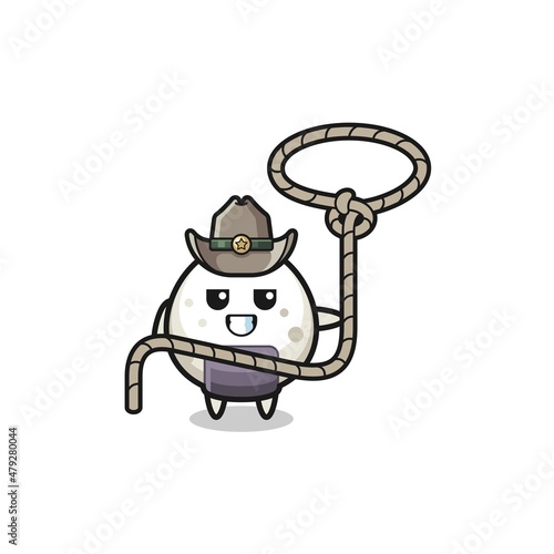 the onigiri cowboy with lasso rope
