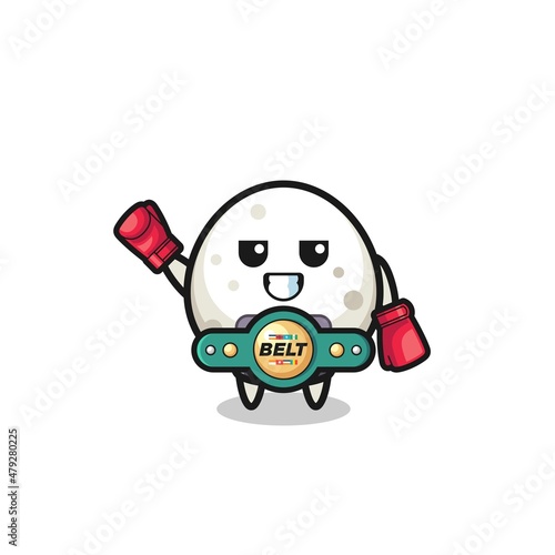onigiri boxer mascot character