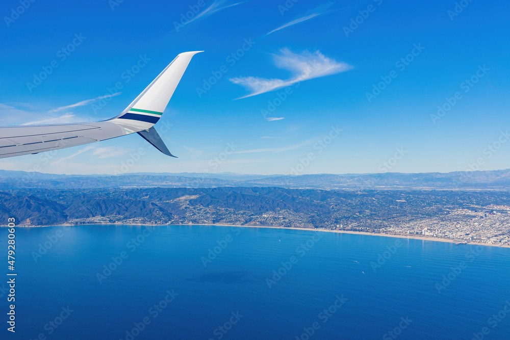 Aerial view of the Santa Monica, Los Angeles county area Aerial view of the Santa Monica, Los Angeles county area