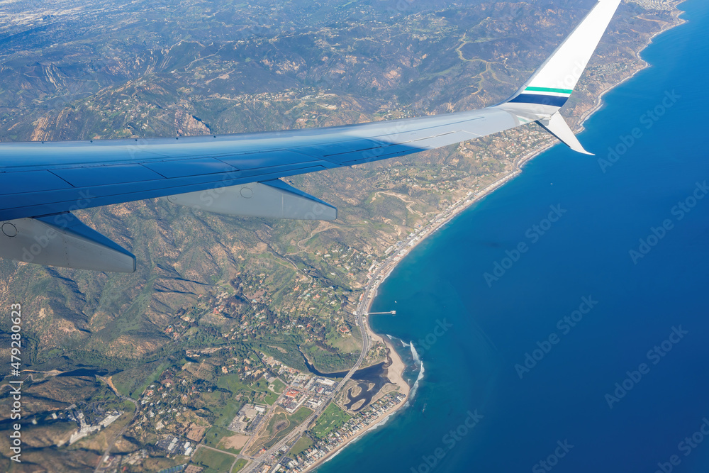 Aerial view of the Santa Monica Mountains, Los Angeles county area Aerial view of the Santa Monica Mountains, Los Angeles county area