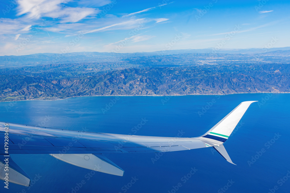 Aerial view of the Santa Monica Mountains, Los Angeles county area Aerial view of the Santa Monica Mountains, Los Angeles county area