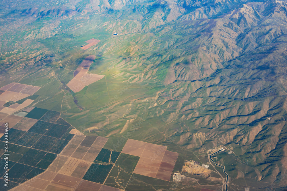 Aerial view of some farm land Aerial view of some farm land
