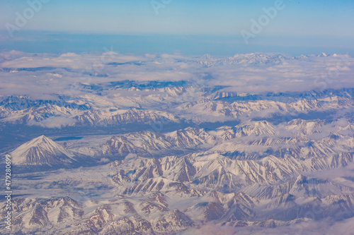Aerial view of some snowy mountain at Anchorage © Kit Leong
