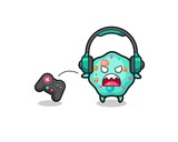 amoeba gamer mascot is angry