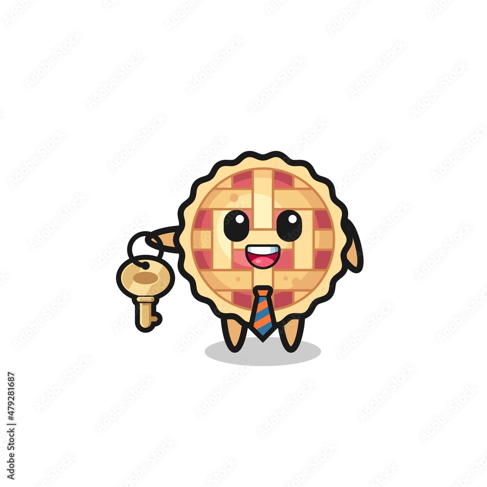 cute apple pie as a real estate agent mascot cute apple pie as a real estate agent mascot
