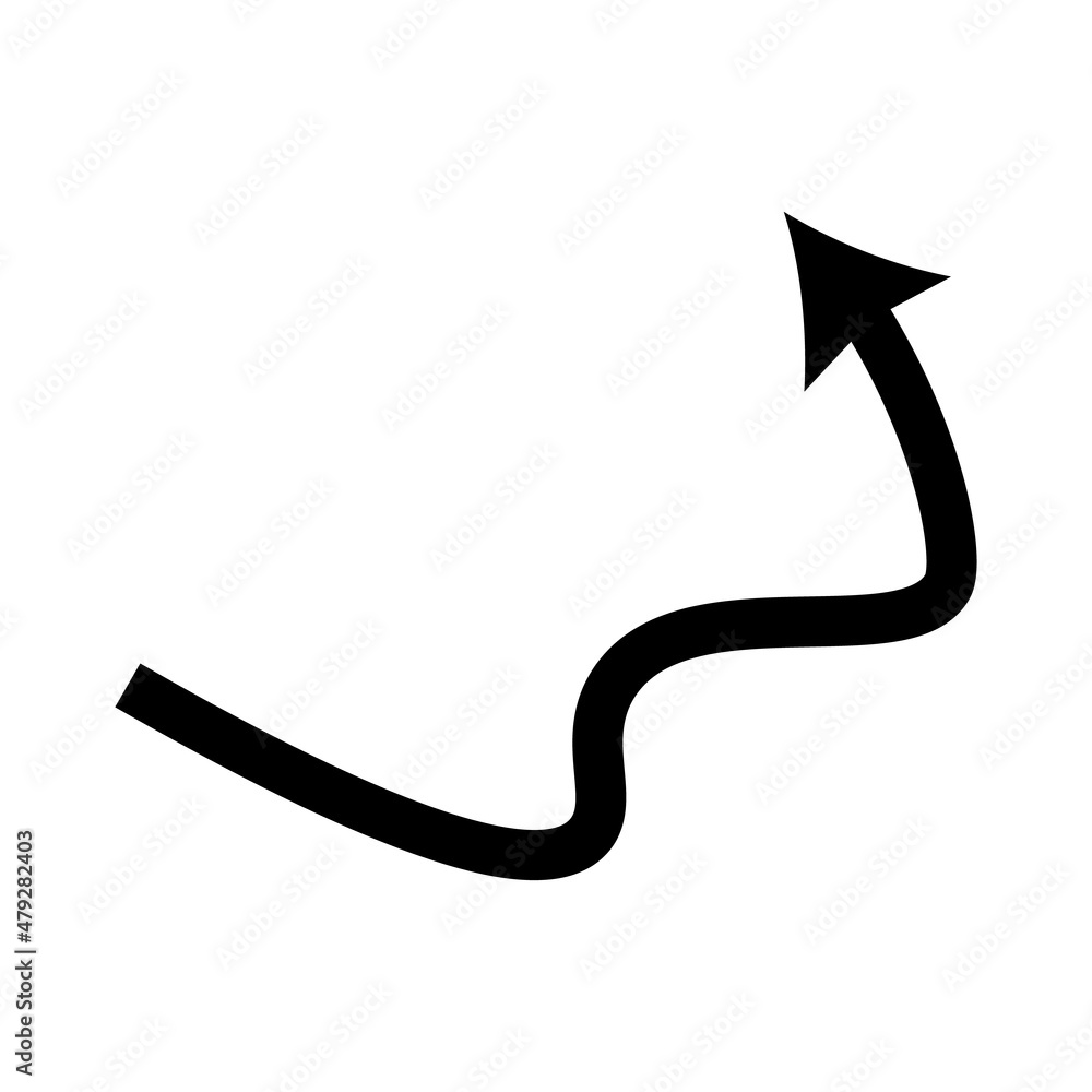 Squishy ascending arrow icon. Vector. Squishy ascending arrow icon. Vector.