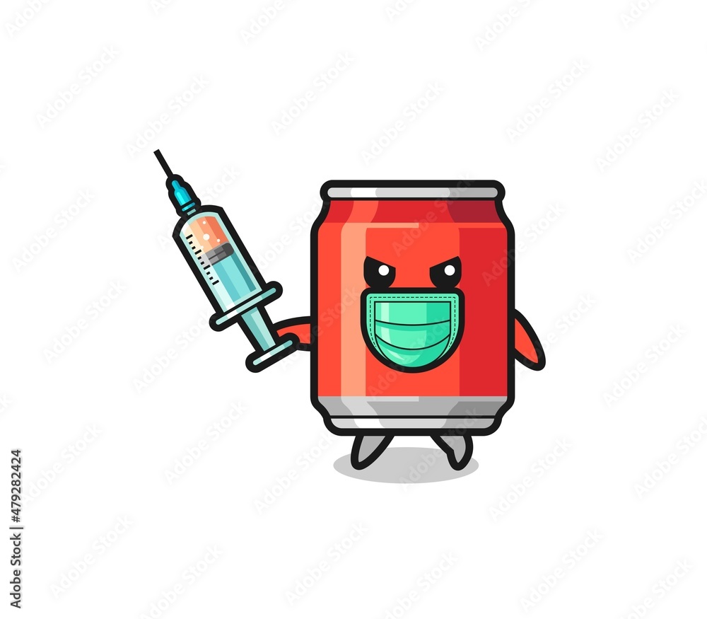 illustration of the drink can to fight the virus illustration of the drink can to fight the virus