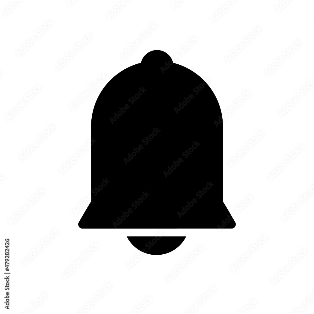 Bell silhouette icon used for notifications and other purposes. Vector. Bell silhouette icon used for notifications and other purposes. Vector.