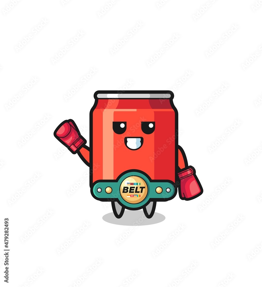 drink can boxer mascot character