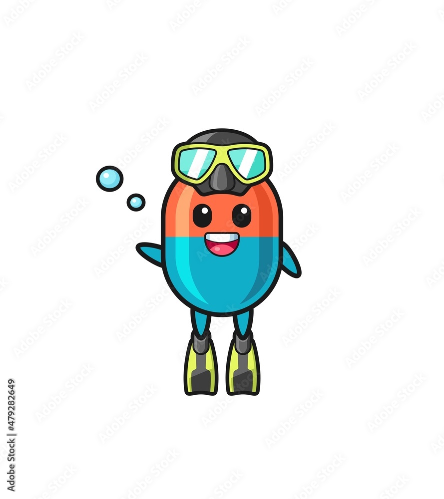 the capsule diver cartoon character