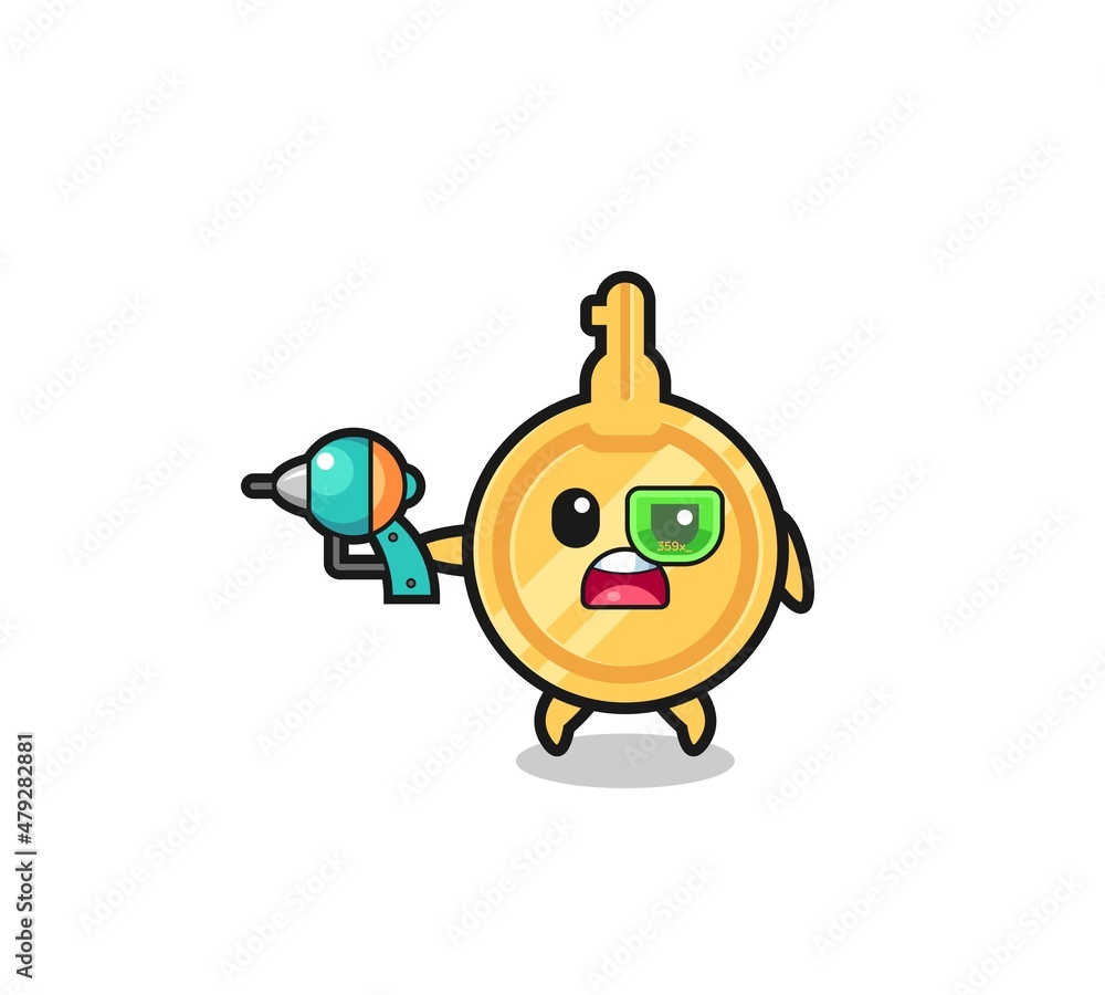 cute key holding a future gun cute key holding a future gun