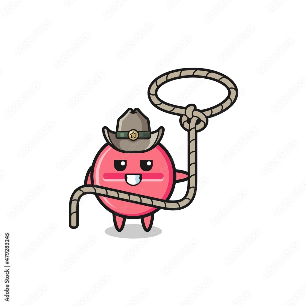 the medicine tablet cowboy with lasso rope the medicine tablet cowboy with lasso rope