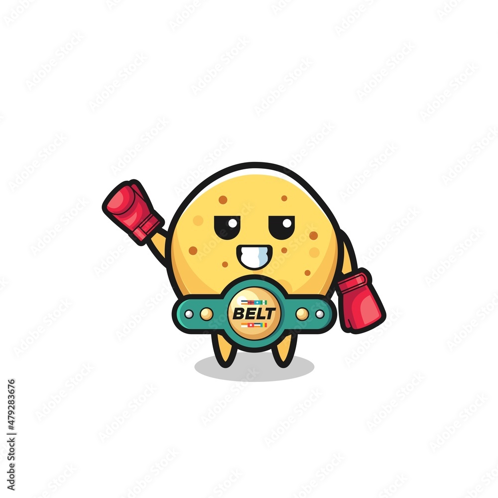 potato chip boxer mascot character potato chip boxer mascot character