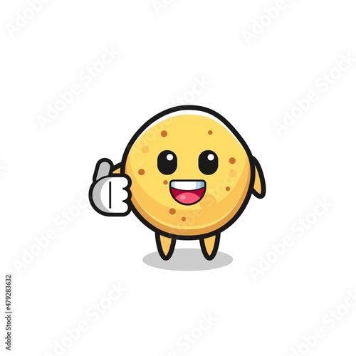 potato chip mascot doing thumbs up gesture
