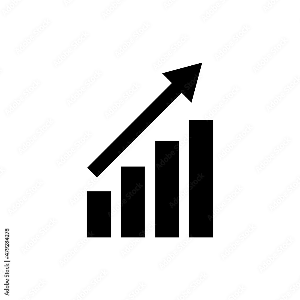Rising arrow and bar graph icons. Great for business sales, etc. Rising arrow and bar graph icons. Great for business sales, etc.