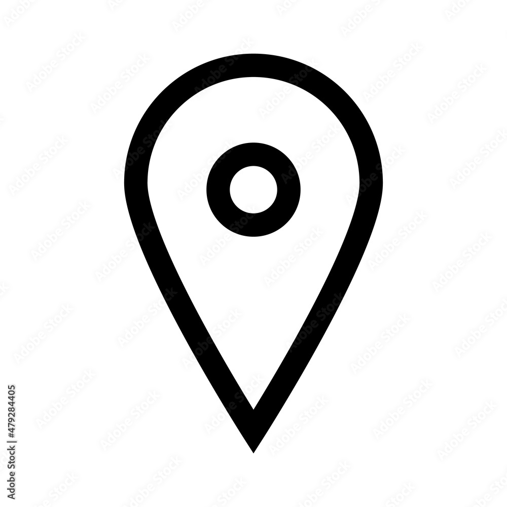 Simple map pin icon. Vector. Simple map pin icon. Vector.