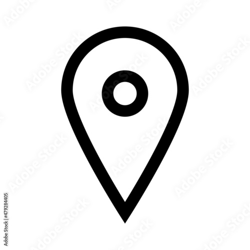 Simple map pin icon. Vector.