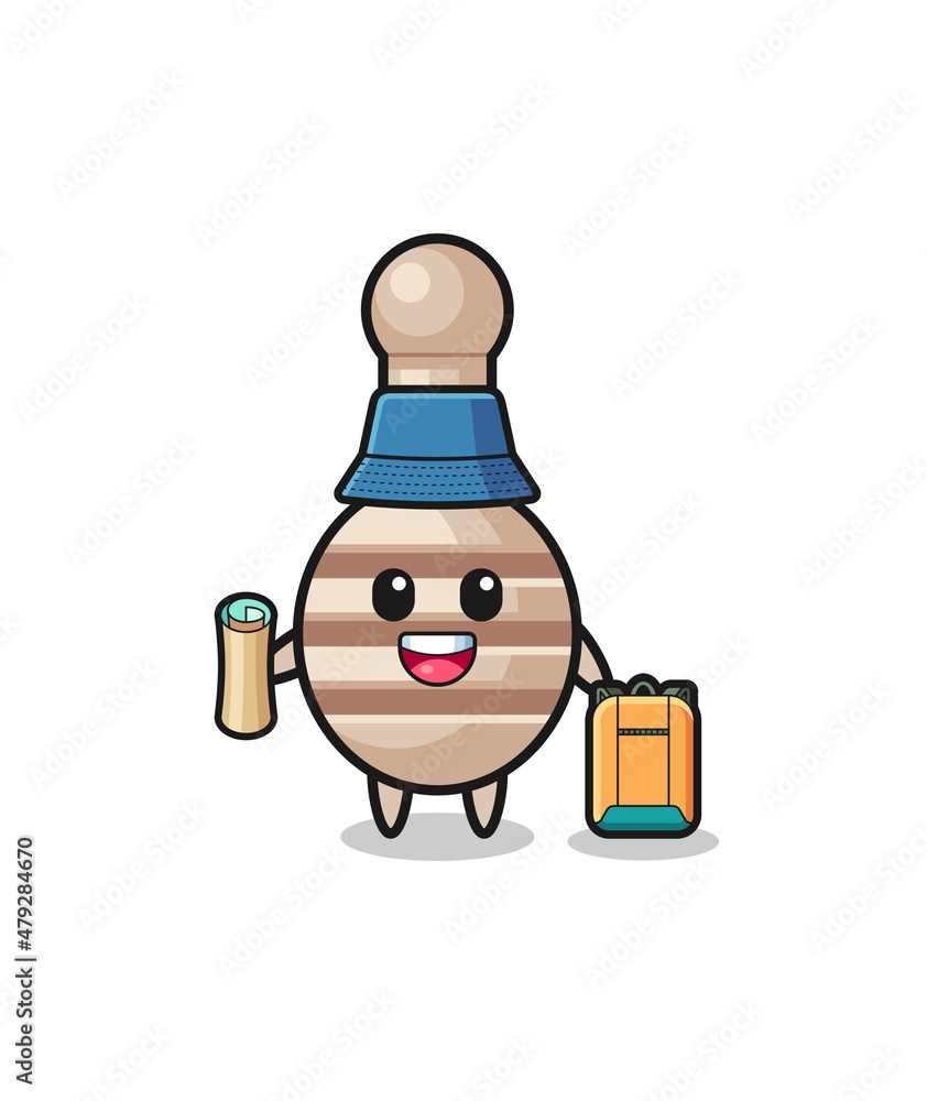 honey dipper mascot character as hiker honey dipper mascot character as hiker