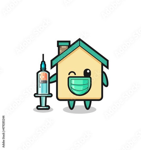 house mascot as vaccinator