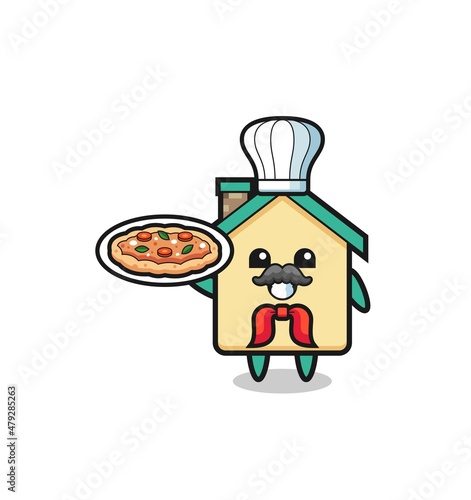 house character as Italian chef mascot