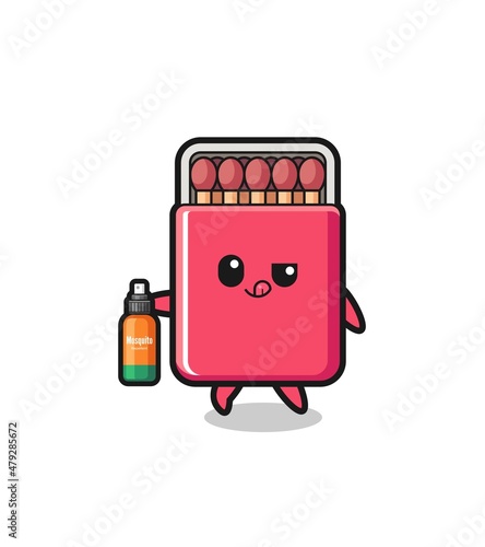 cute matches box holding mosquito repellent