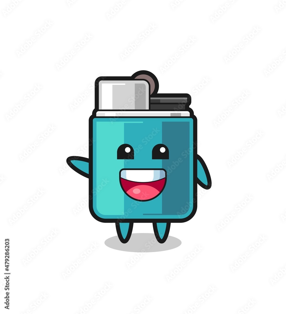 happy lighter cute mascot character happy lighter cute mascot character