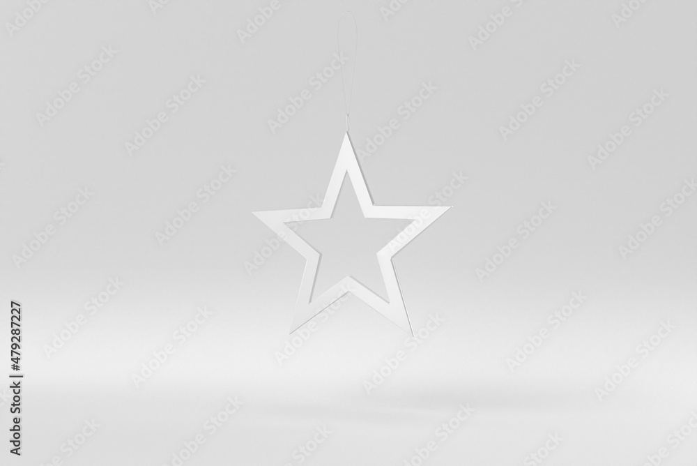 Merry Christmas. Christmas elements hanging line on a white background. minimal concept. monochrome. 3D render. Merry Christmas. Christmas elements hanging line on a white background. minimal concept. monochrome. 3D render.