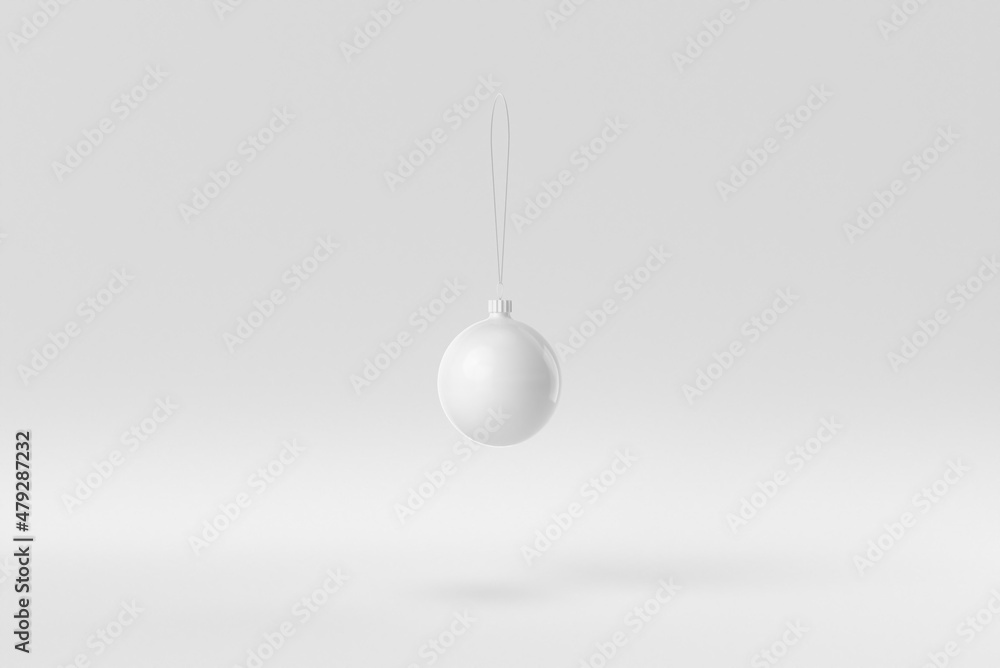 Merry Christmas. Christmas elements hanging line on a white background. minimal concept. monochrome. 3D render. Merry Christmas. Christmas elements hanging line on a white background. minimal concept. monochrome. 3D render.