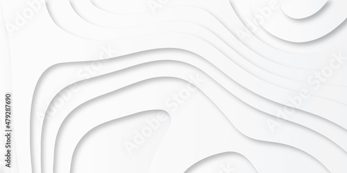 White texture, abstract wavy background, cut paper, applicable for cover flyer poster and business card, Vector abstract white paper cut banner. Geometric layered background. 