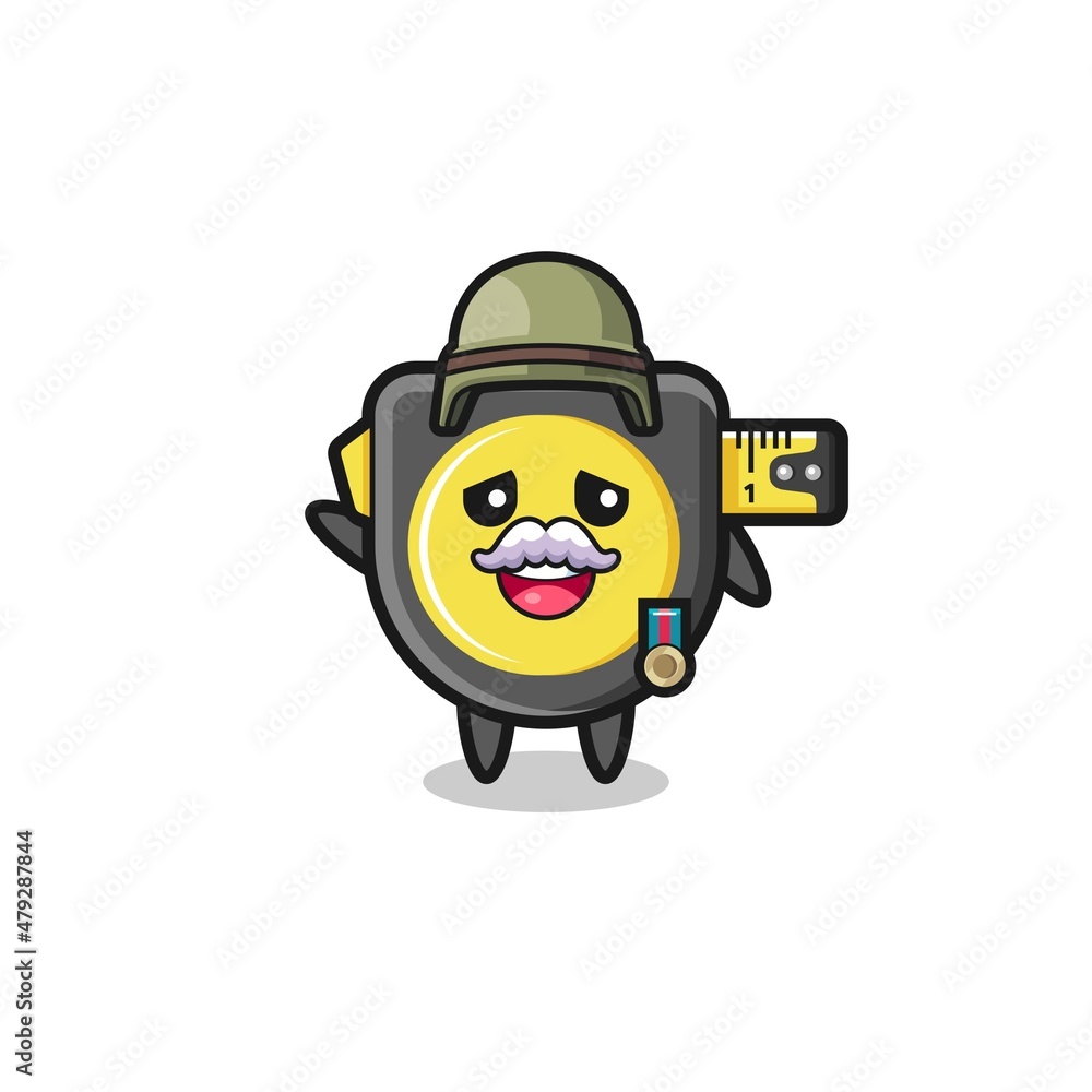cute tape measure as veteran cartoon cute tape measure as veteran cartoon