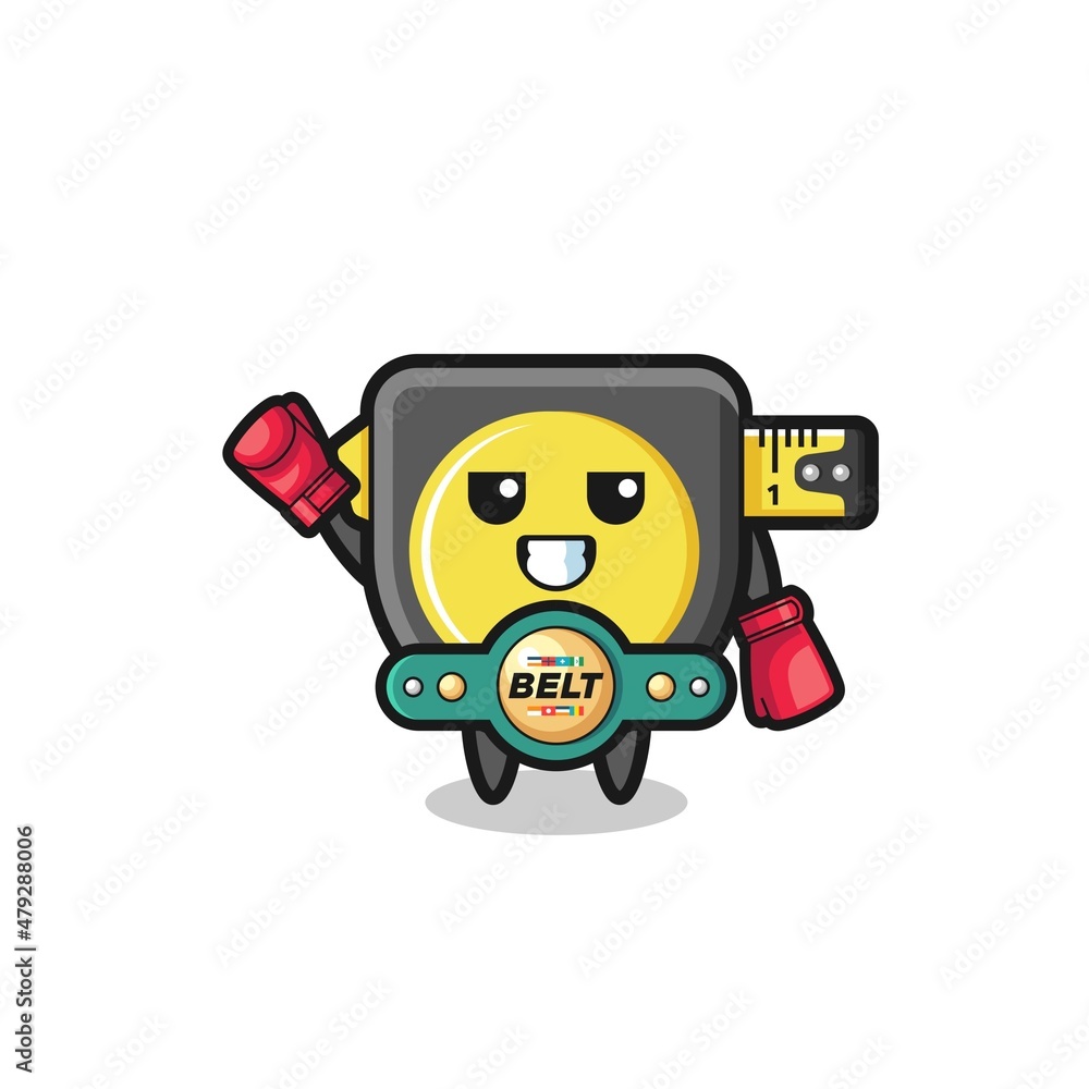 tape measure boxer mascot character tape measure boxer mascot character
