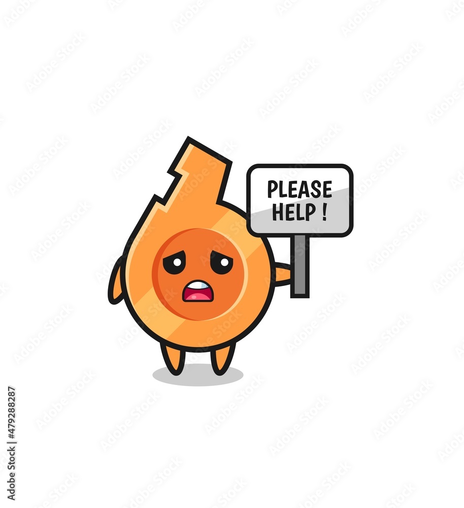 cute whistle hold the please help banner