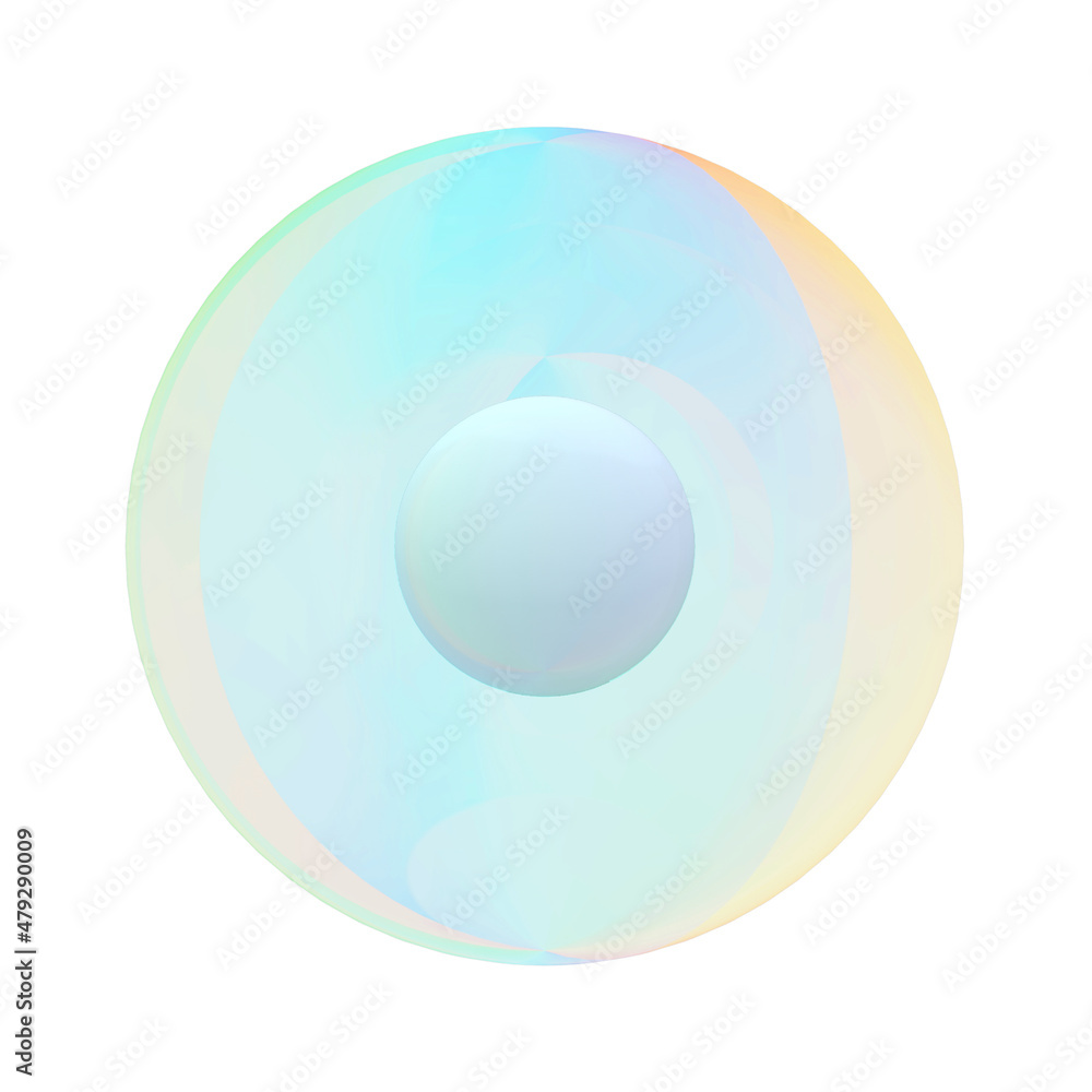 Double rainbow sphere -3d render