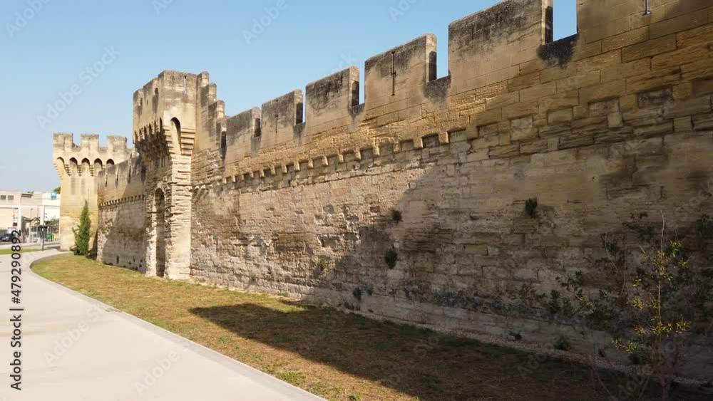 Medieval Walls of Avignon Protect French Old Town located in Provence Medieval Walls of Avignon Protect French Old Town located in Provence