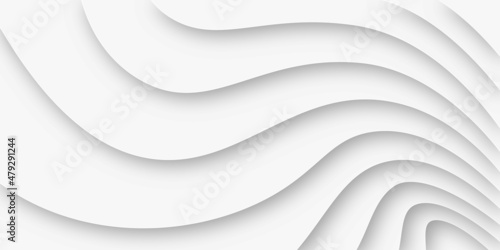 Abstract background with waves. Abstract soft white background with waves, textured Papercut. Abstract papercut and multi layer cutout geometric pattern on vector,