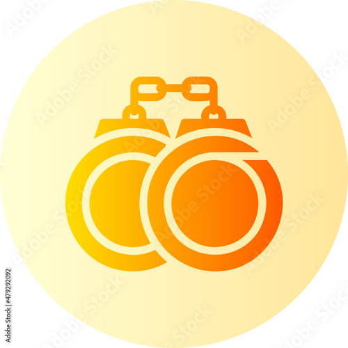 handcuffs gradient icon