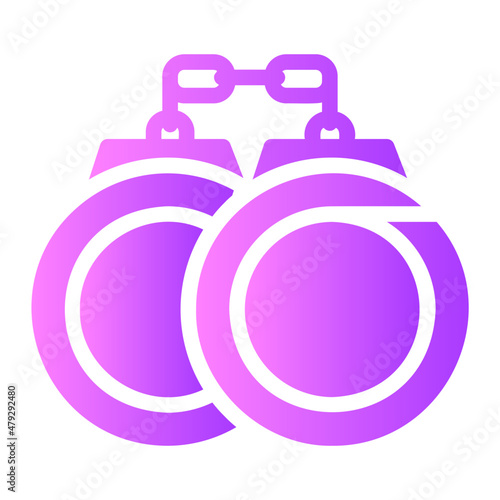 handcuffs gradient icon