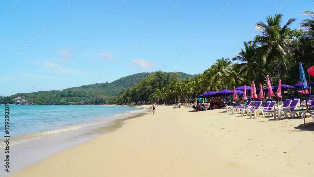 beach with palm trees and sky Phuket,Thailand beach with palm trees and sky Phuket,Thailand
