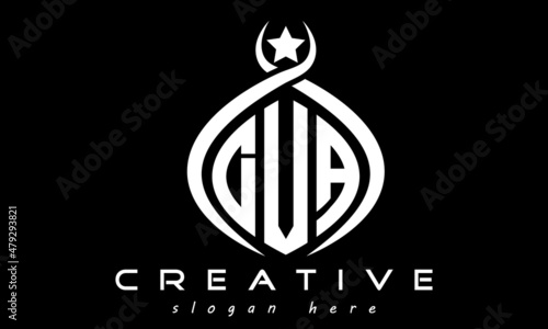 DVA three letters monogram curved oval initial logo design, geometric minimalist modern business shape creative logo, vector template