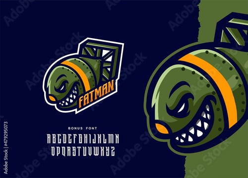 illustration vector graphic of Nuclear Bomb mascot logo perfect for sport and e-sport team