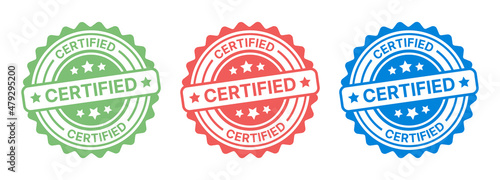 Certified rubber stamp set.