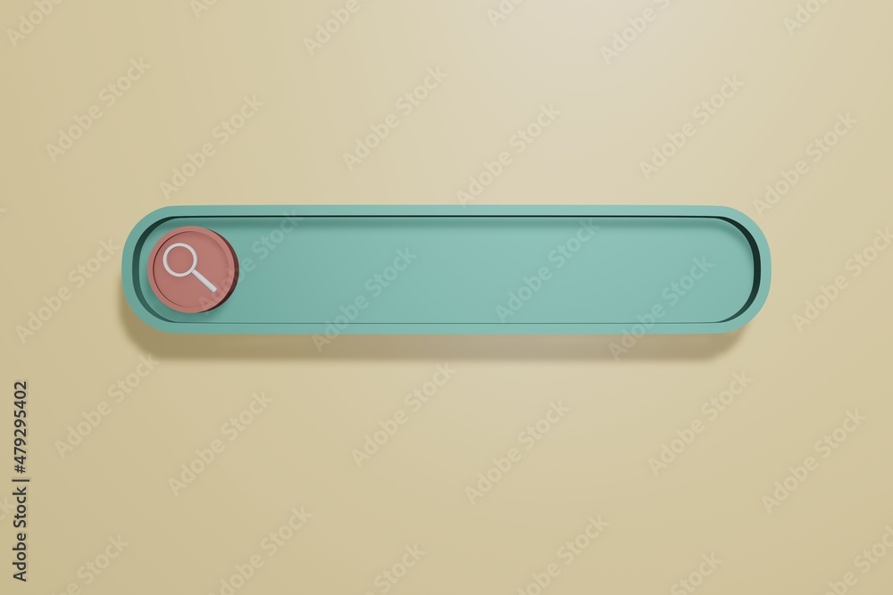 Blank search bar for web . 3D Render simple search website Blank search bar for web . 3D Render simple search website