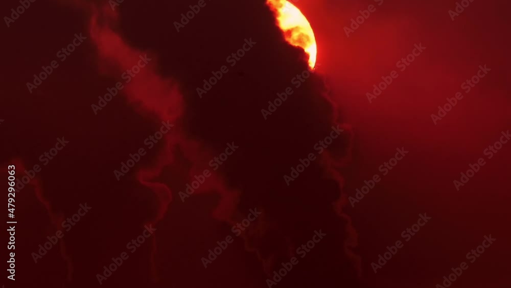 The sun is covered with smoke. Dirty air, environmental pollution. Global warming background. Toxic concept. The sun is covered with smoke. Dirty air, environmental pollution. Global warming background. Toxic concept.