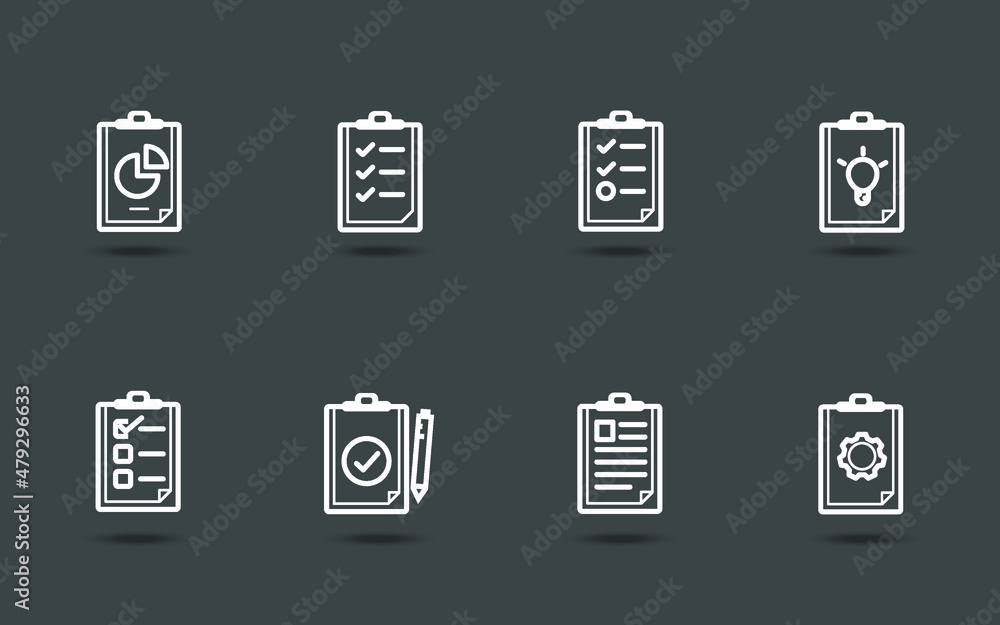 Business document sheet checklist icon. Thin stroke simple graphic report application form. Outline vector. Business document sheet checklist icon. Thin stroke simple graphic report application form. Outline vector.