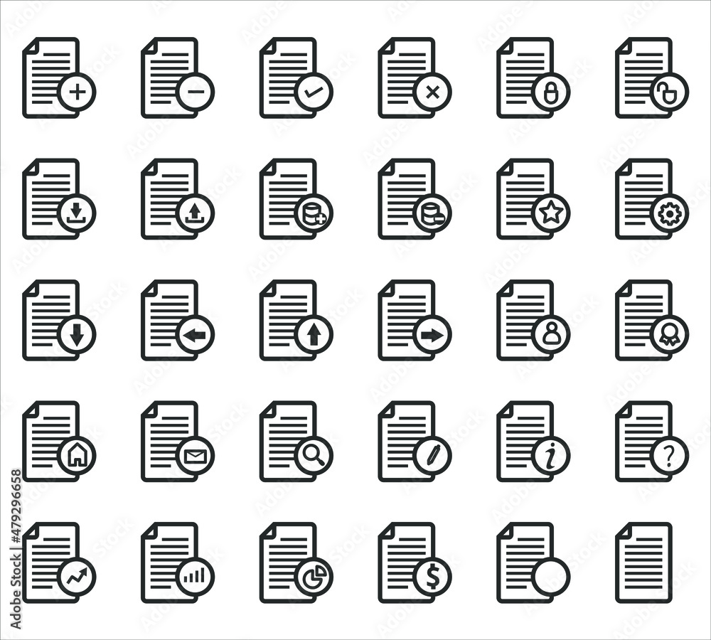 Business document sheet checklist icon. Thin stroke simple graphic report application form. Outline vector. Business document sheet checklist icon. Thin stroke simple graphic report application form. Outline vector.