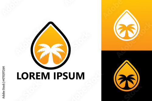 Palm oil logo template design vector