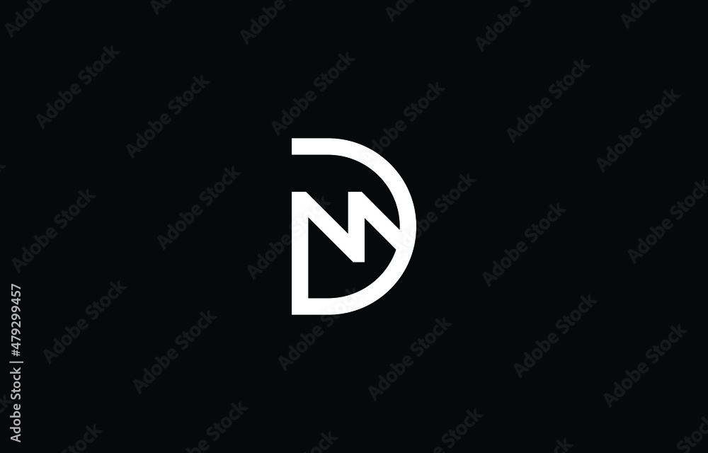 letter MD Clean and Minimal Initial Based Logo Design letter MD Clean and Minimal Initial Based Logo Design