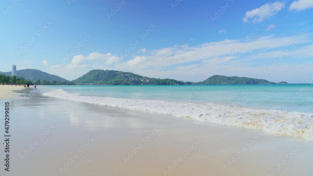 Blue wave and white foamy nature on sunny summer day. Blue wave and white foamy nature on sunny summer day.